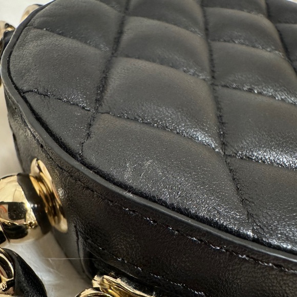 CHANEL  Quilted Chain Round Mini Clutch Bag - Picture 7 of 14